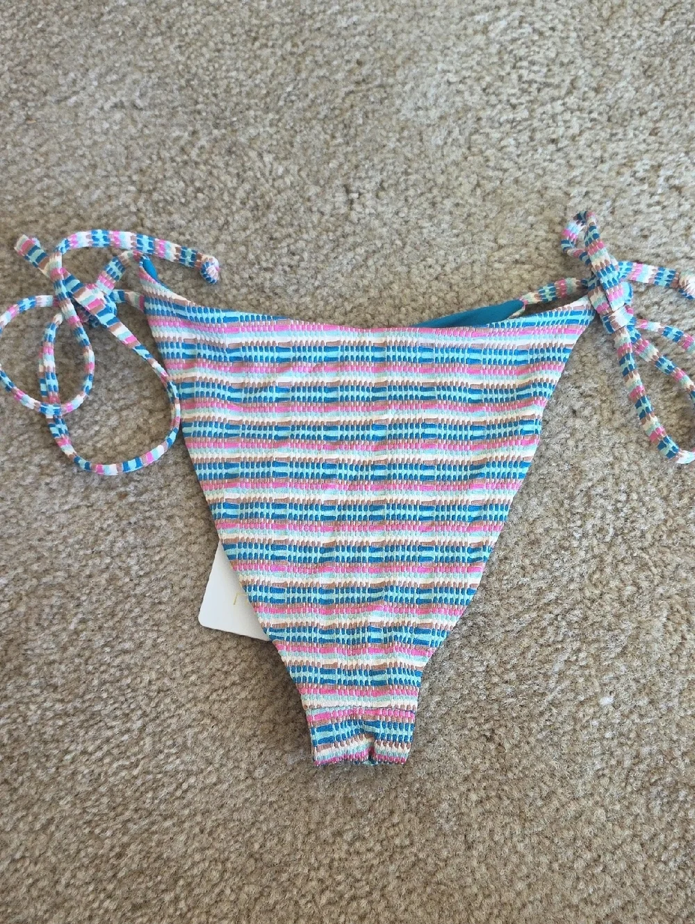 L Space Lennox Classic String Bikini Bottom Vista Dream Size Small